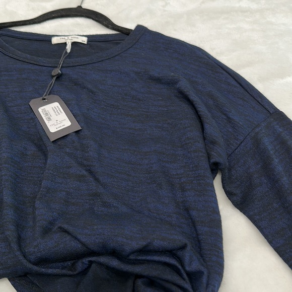 Rag & bone navy/black beautiful top size M - Picture 10 of 10